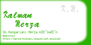 kalman merza business card